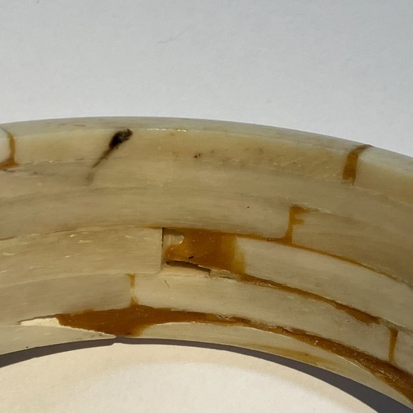 Vintage Bone Bangle Bracelet - Picture 2 of 6
